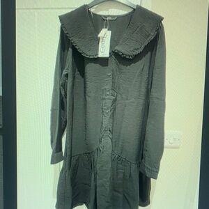 George Black Ruffled Mini Dress